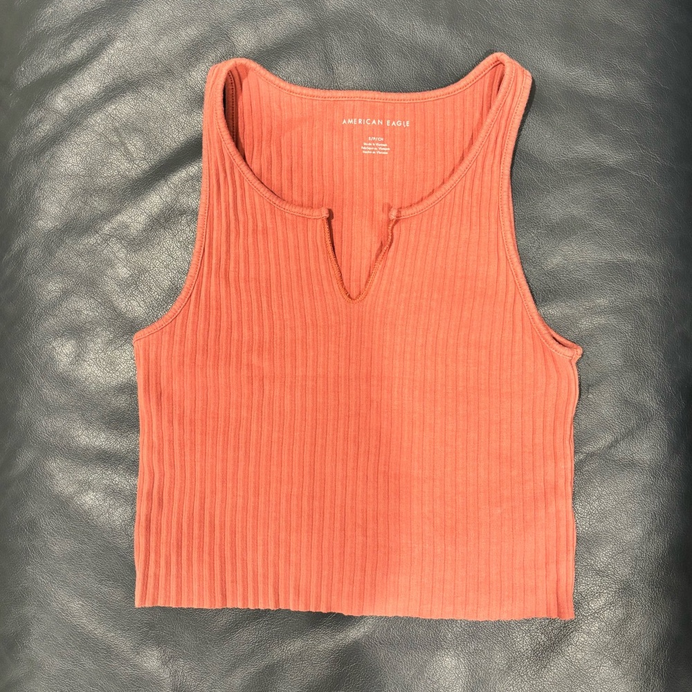 American Eagle Peach Crop Top Small